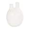 CosmoLiving by Cosmopolitan White Ceramic Round Bud Vase Set with Multiple Openings
